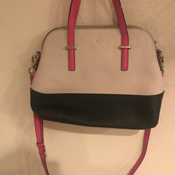 kate spade purse black and pink